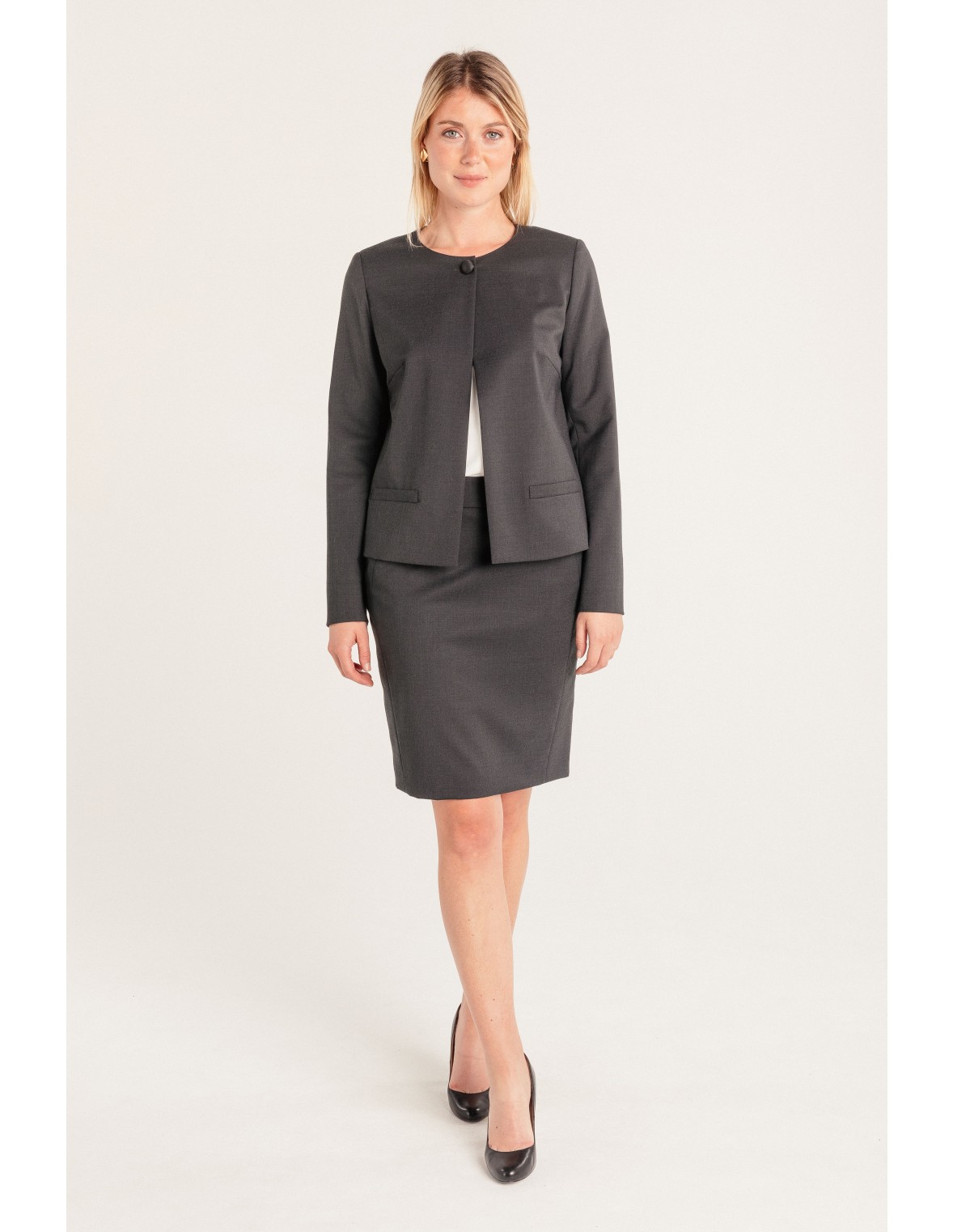 Veste col rond femme