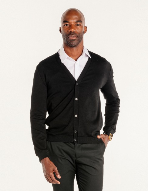Cardigan homme noir PER-KB-MCA11