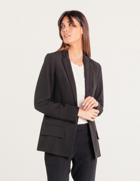 Veste fluide femme noire PER-KB-WJA09