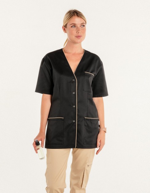 Blouse médicale liseré contrasté PER-KC-WBL02P3-489-S