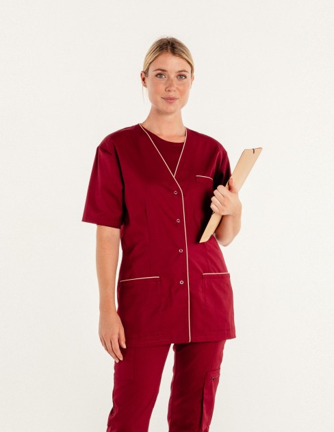 Blouse médicale manches courtes femme PER-KC-WBL02