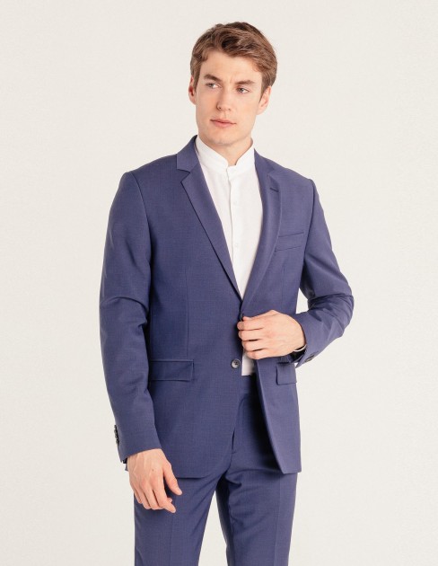 Veste regular fit laine polyester bleu moyen CAP-KB-MJA21